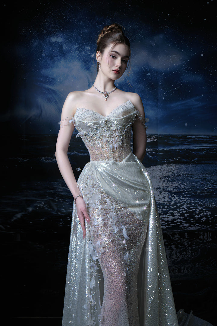 A-Line Off-The-Shoulder Corseted Dress