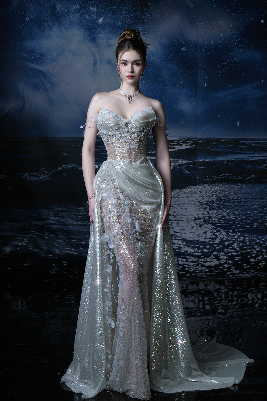 A-Line Off-The-Shoulder Corseted Dress