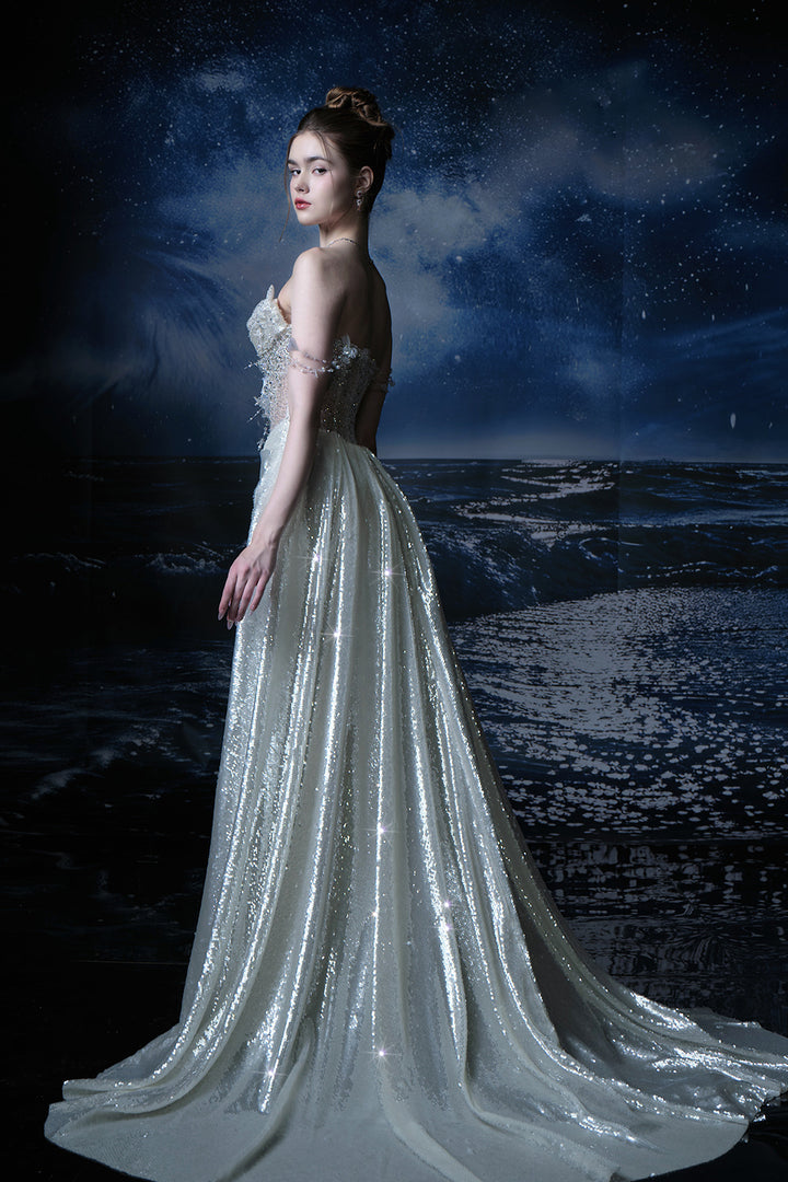 A-Line Off-The-Shoulder Corseted Dress