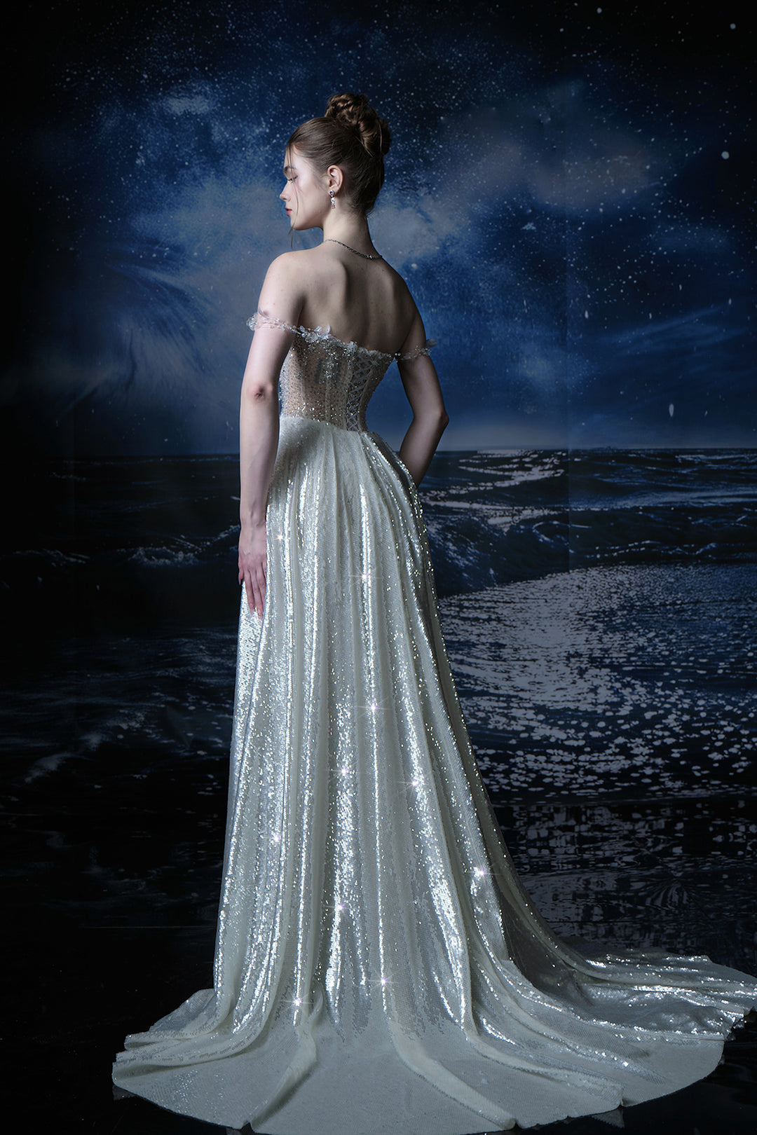 A-Line Off-The-Shoulder Corseted Dress