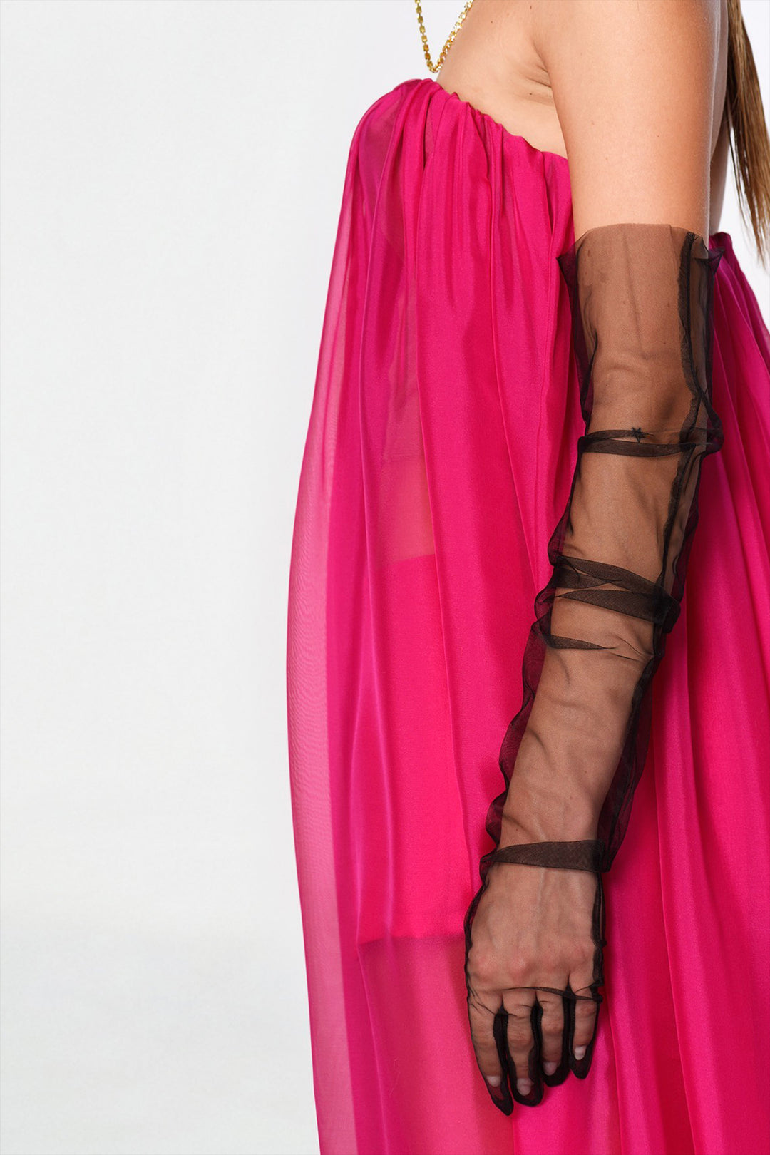 Long Flowing Dress with Strapless Neckline