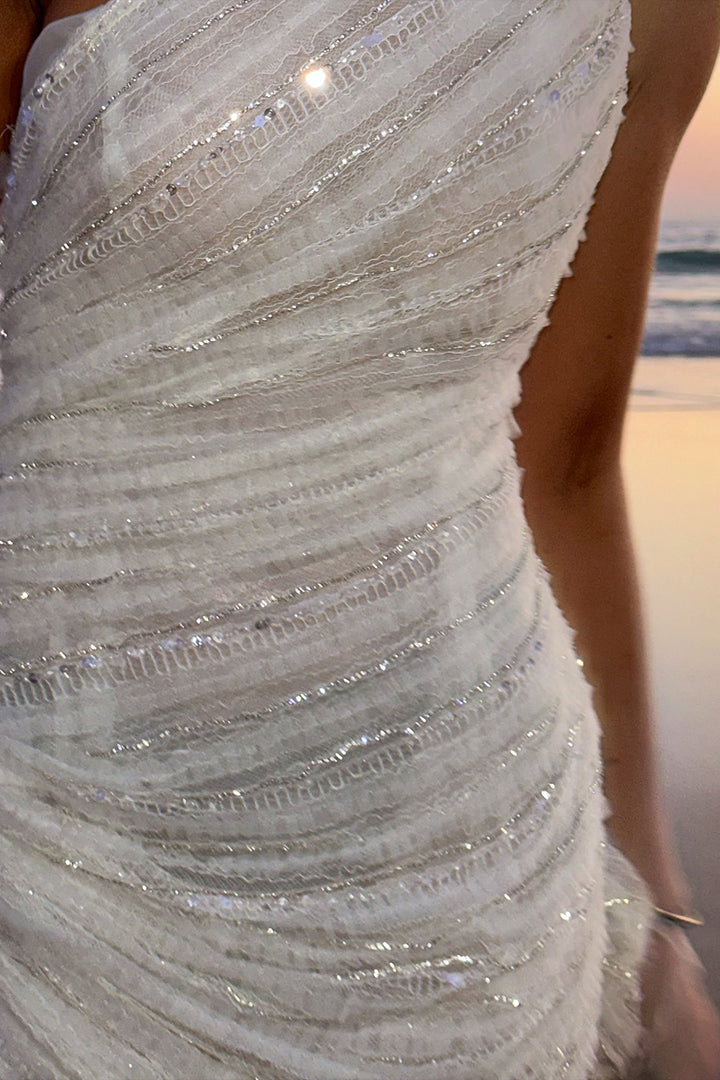 Mini Dress with One-Shoulder Neckline