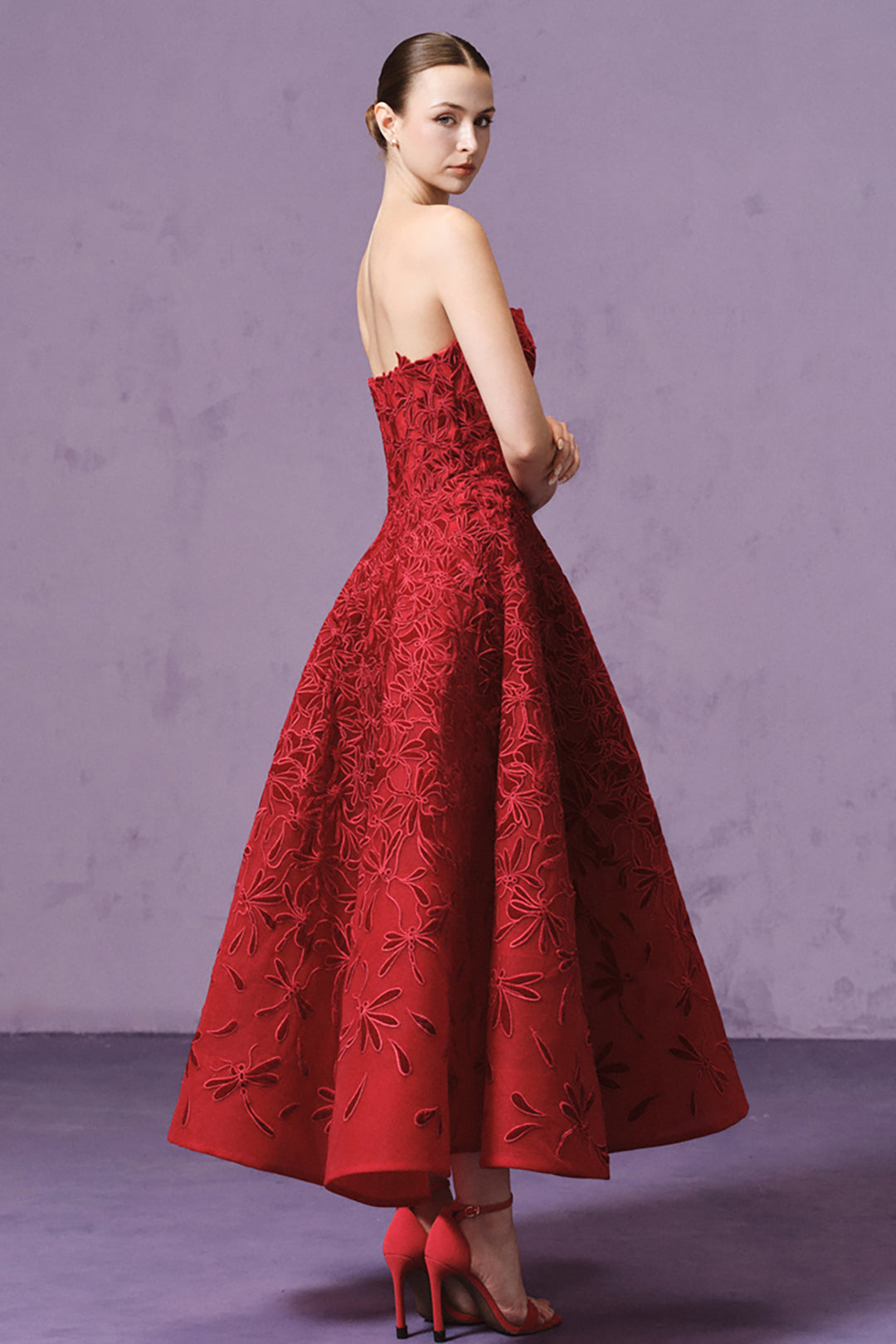 Embroidered Dragonfly with Velvet and Tulle Dress