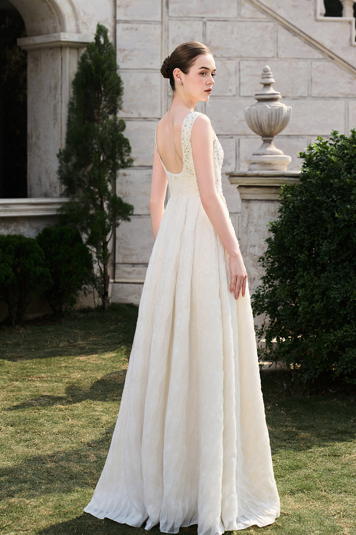 Strappy Square Neckline Sides Drapped Dress