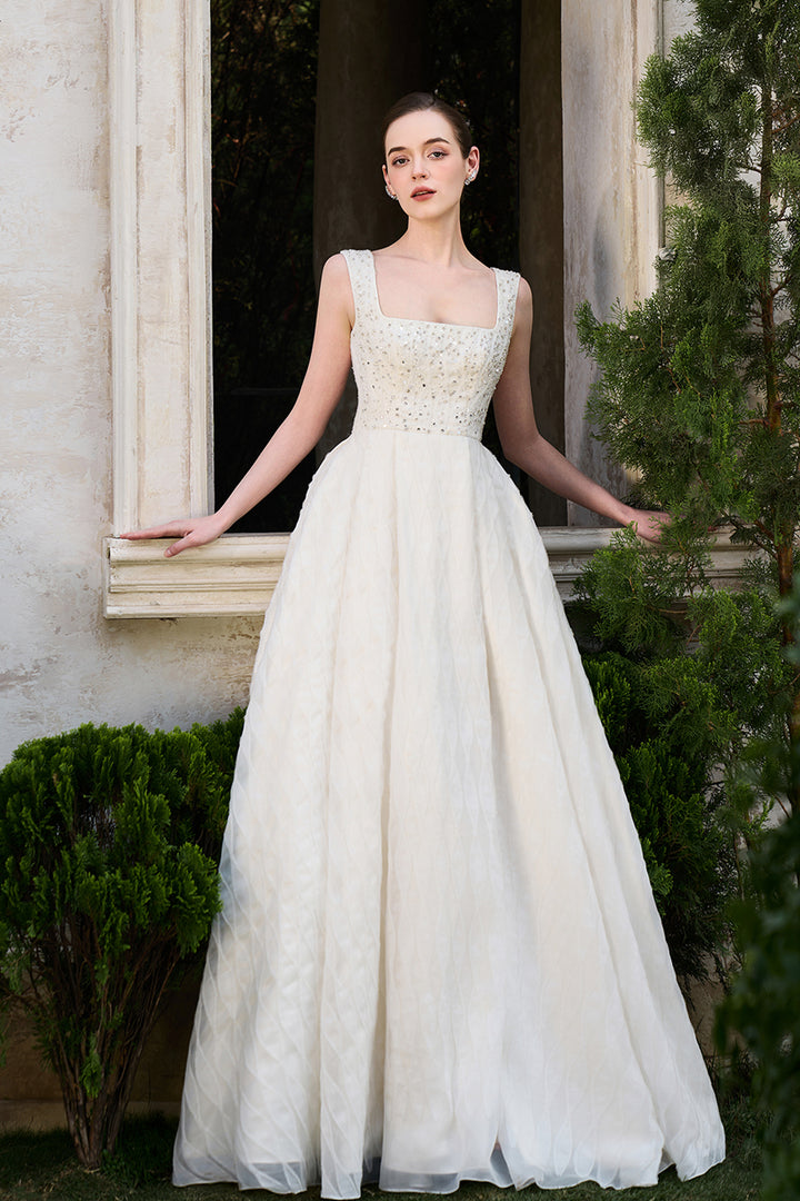 Strappy Square Neckline Sides Drapped Dress