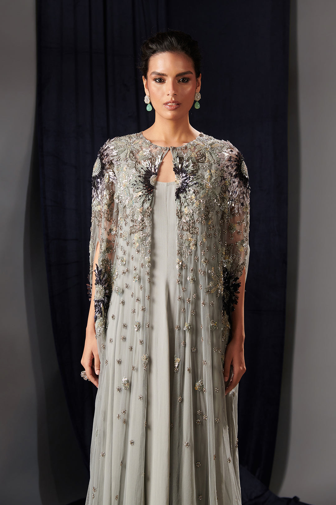 Mesh Embroidered Two-Piece Set