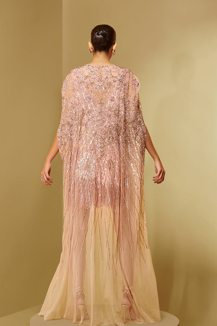 Mesh and Crepe Mini Dress