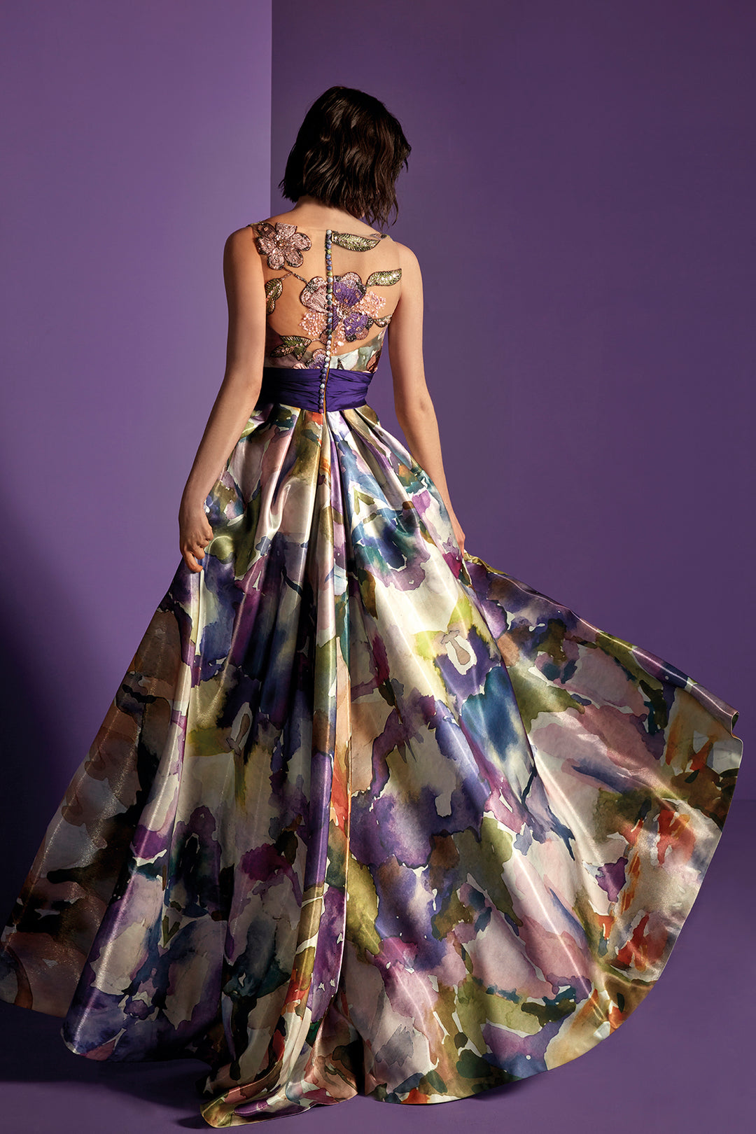 Multicolor A-Line Dress