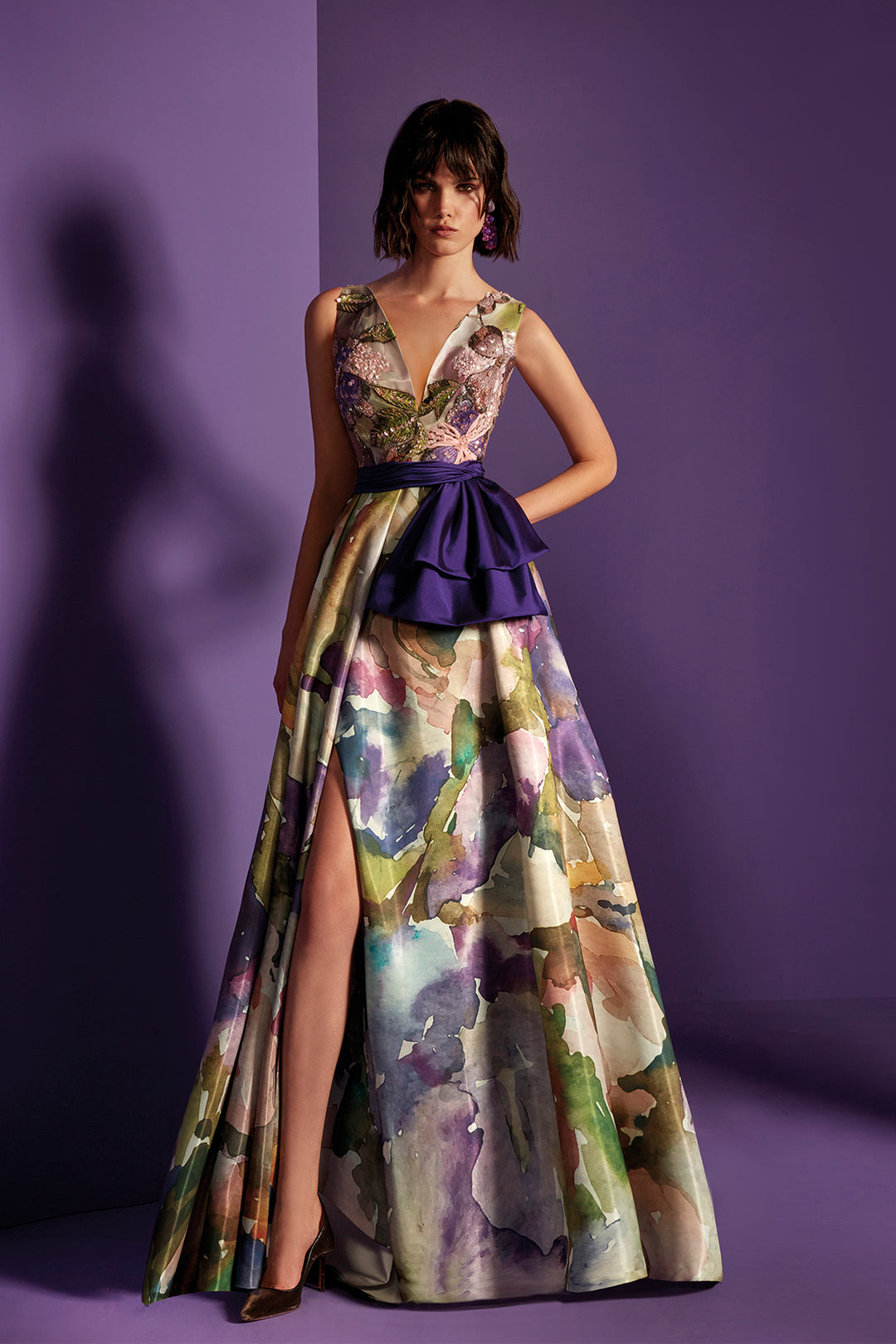 Multicolor A-Line Dress Multicolor / FR 50 Multicolor A-Line Dress Multicolor / FR 50