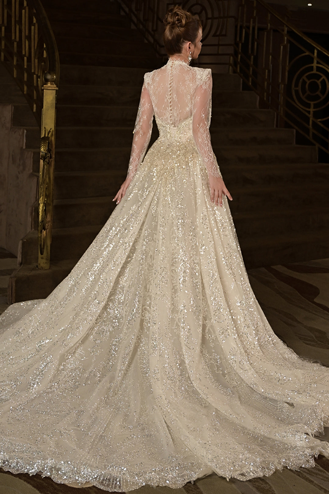 Crystal Beaded Sequin Dress and Overskirt