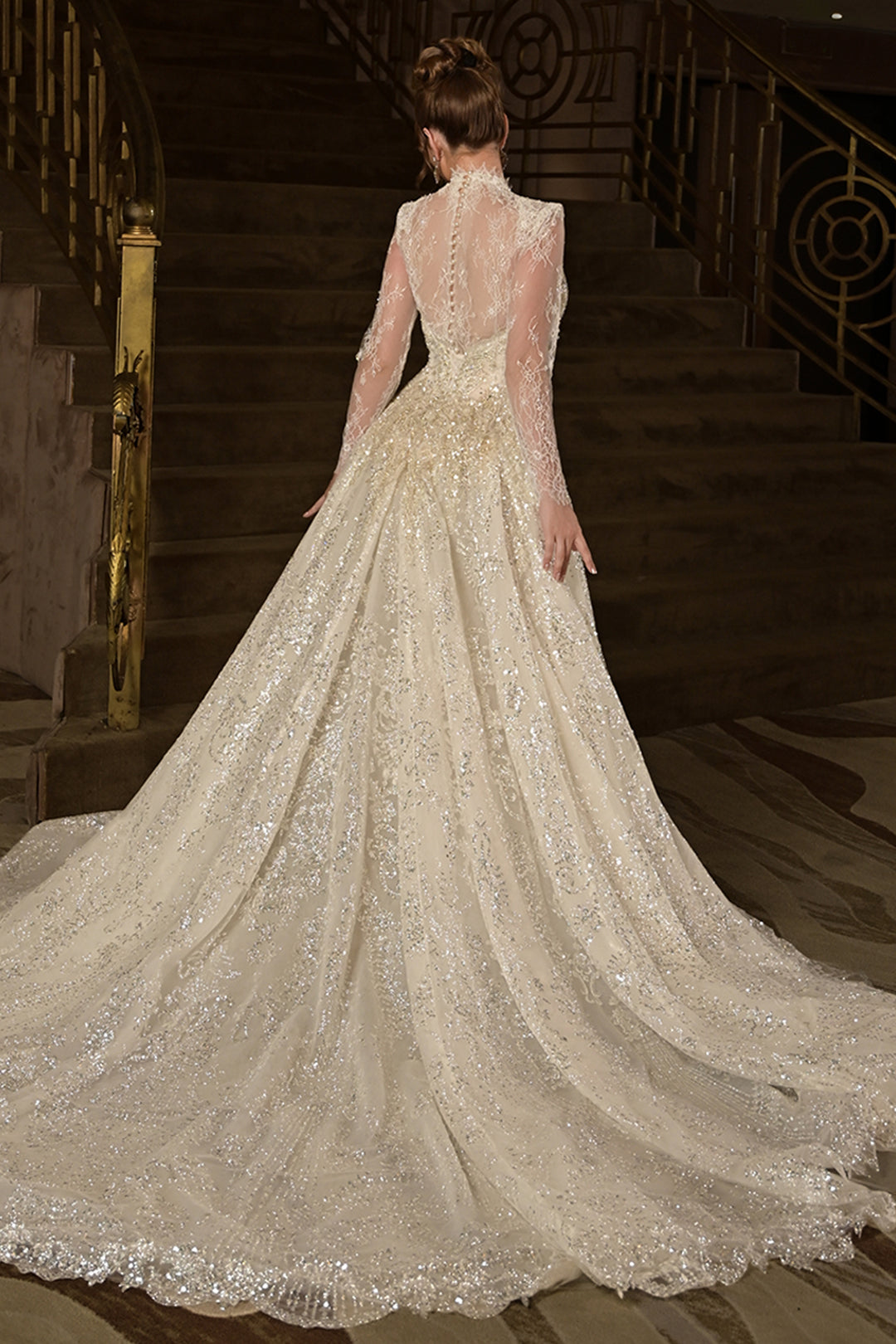Crystal Beaded Sequin Dress and Overskirt