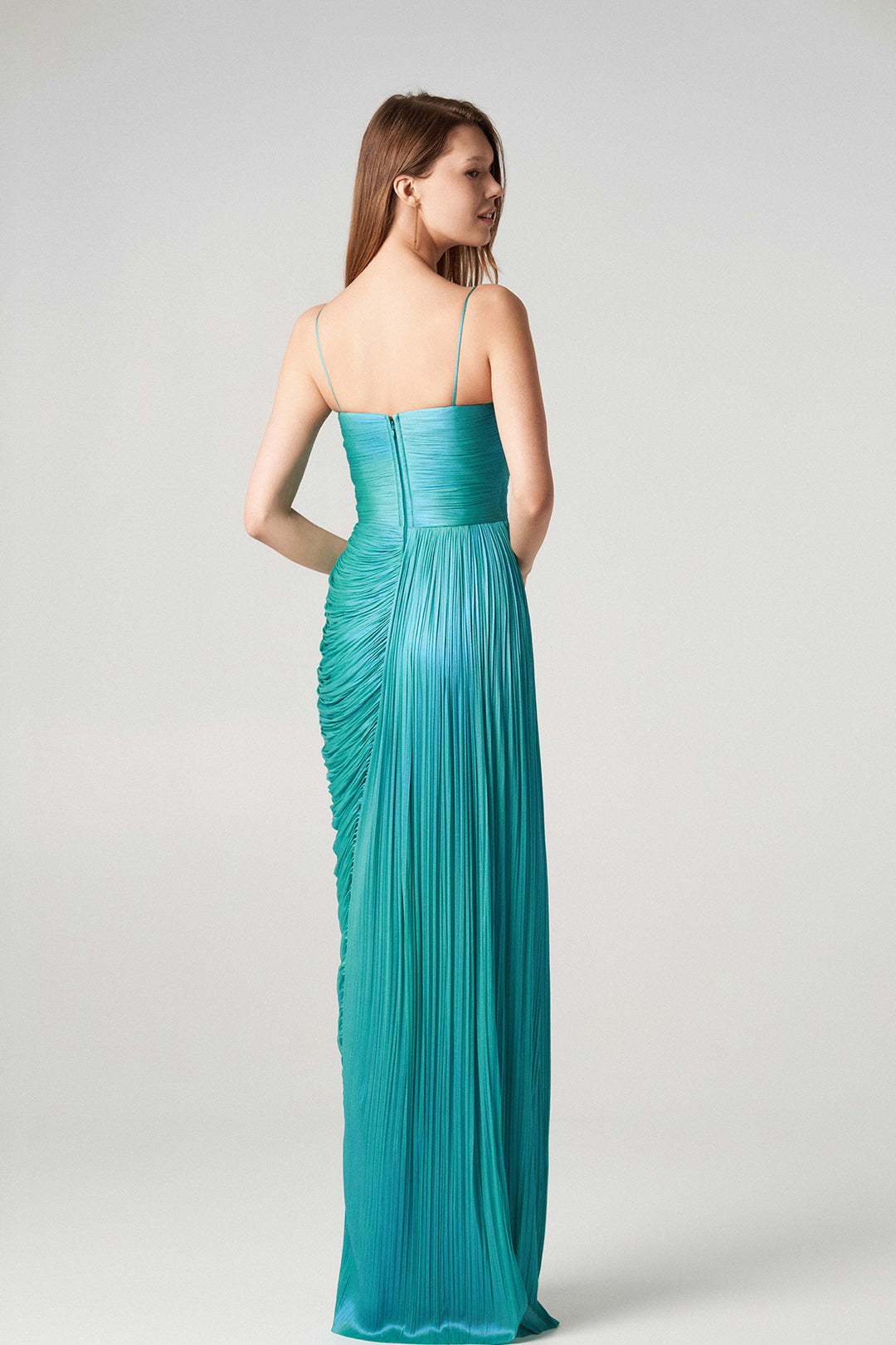 Silk Dress with Embellished Bodice