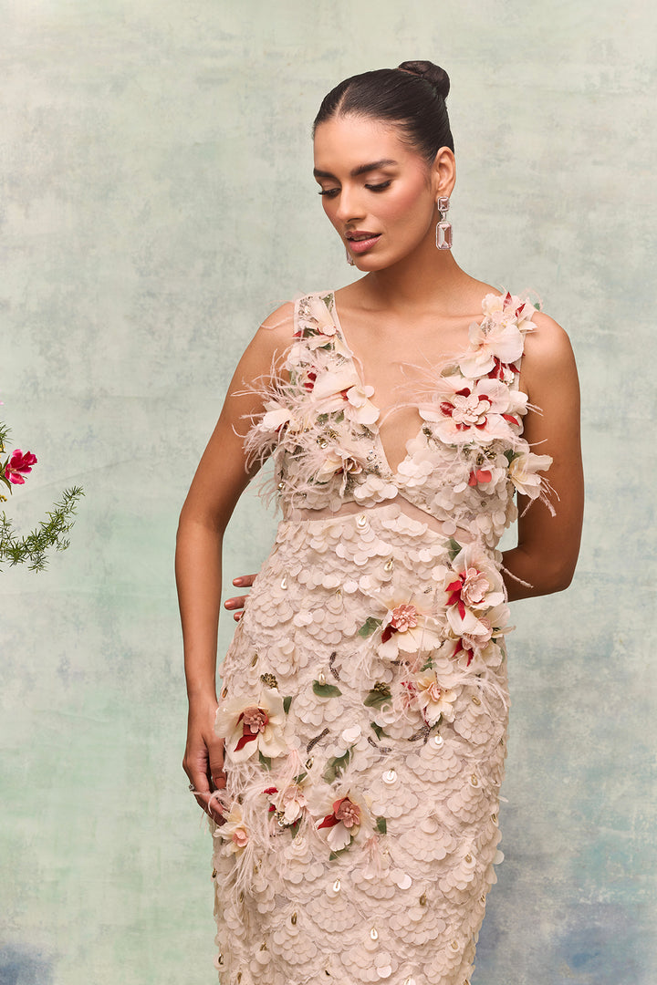 Floral Cascade Dress