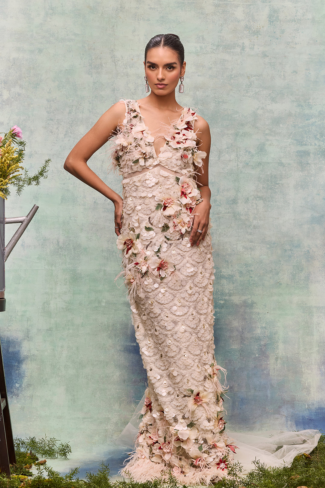 Floral Cascade Dress