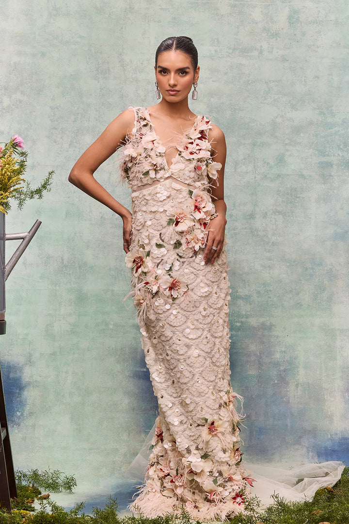 Floral Cascade Dress