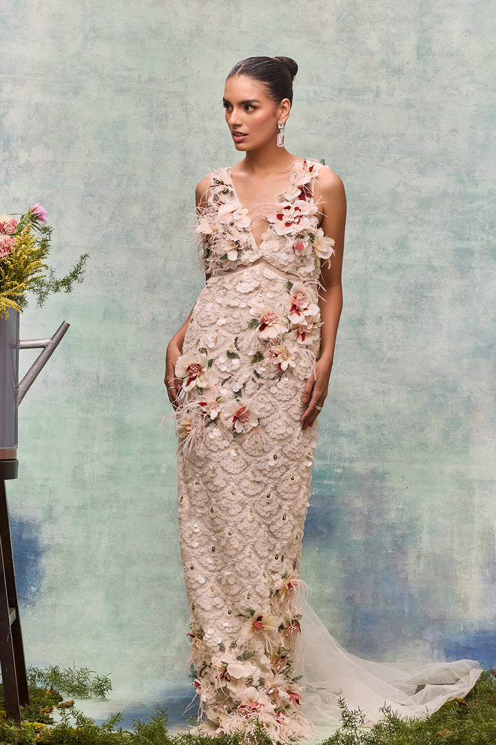 Silk Ensemble Jacket And Flared Pants