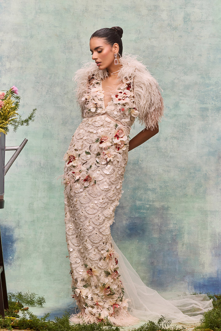 Floral Cascade Dress