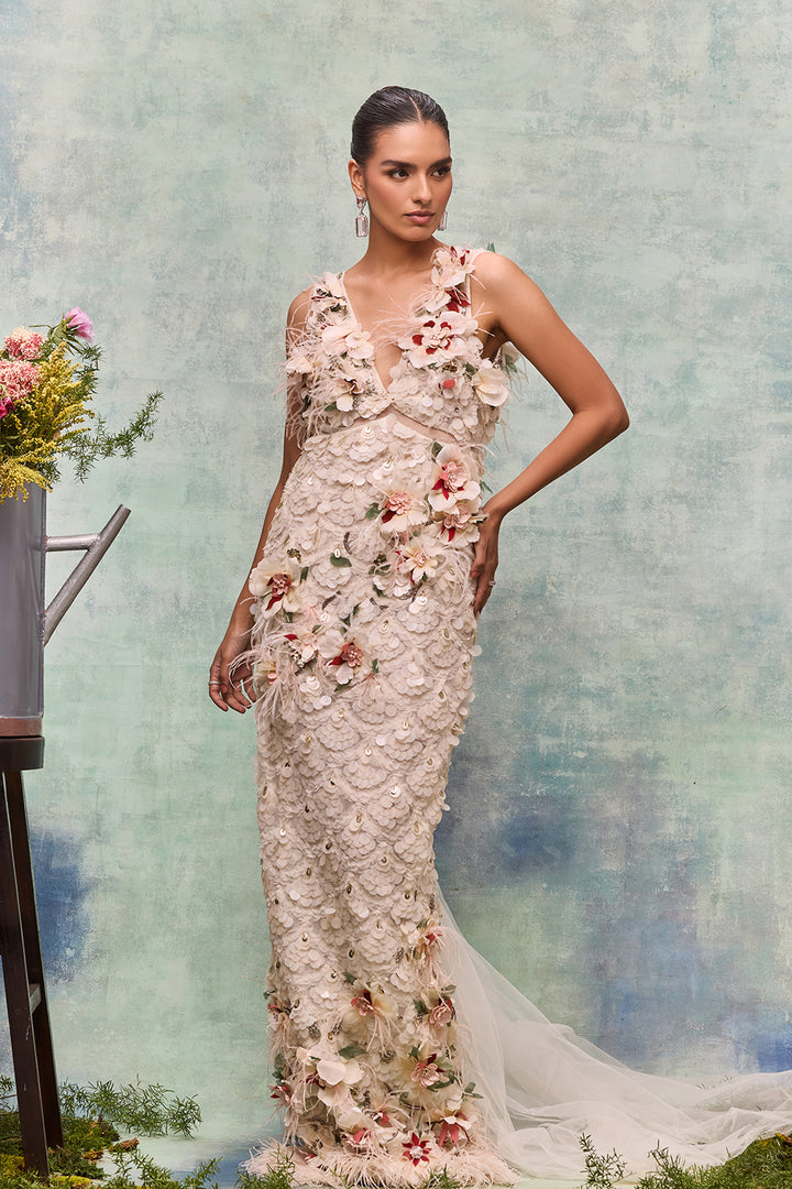 Floral Cascade Dress