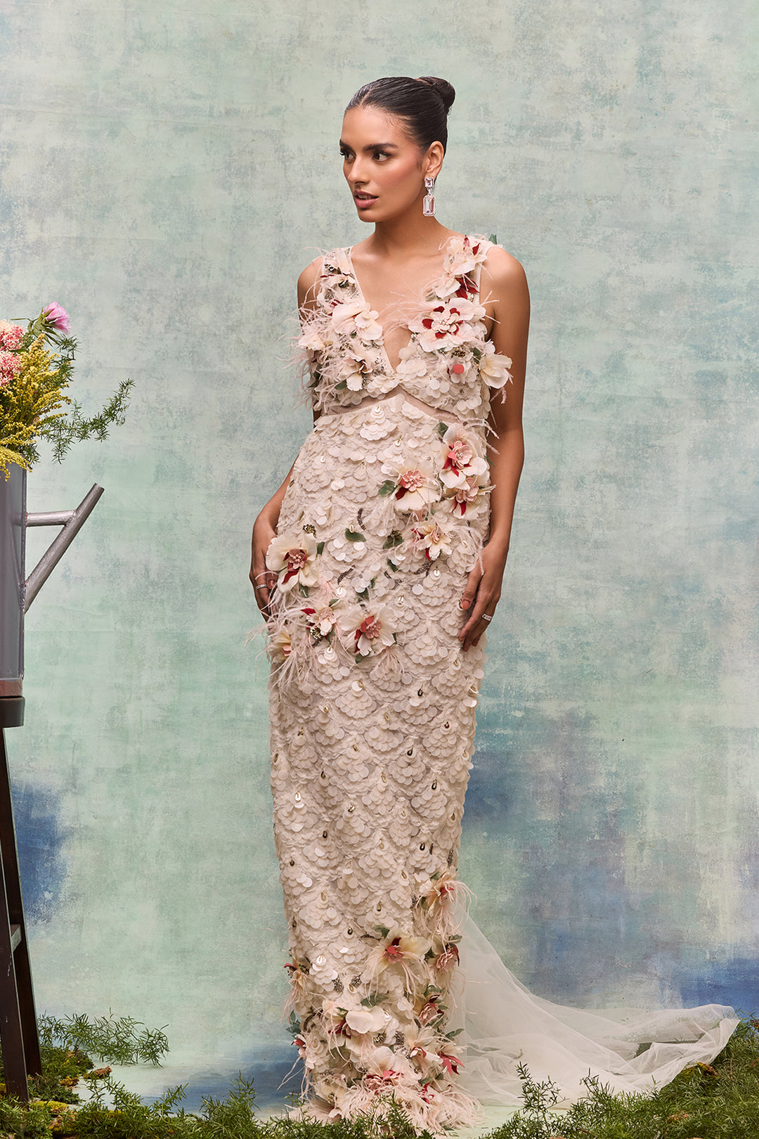 Floral Cascade Dress