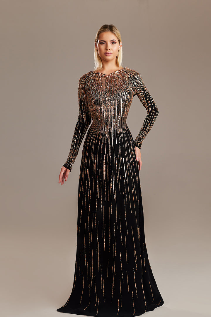 A-Line Dress with Rounded Neckline