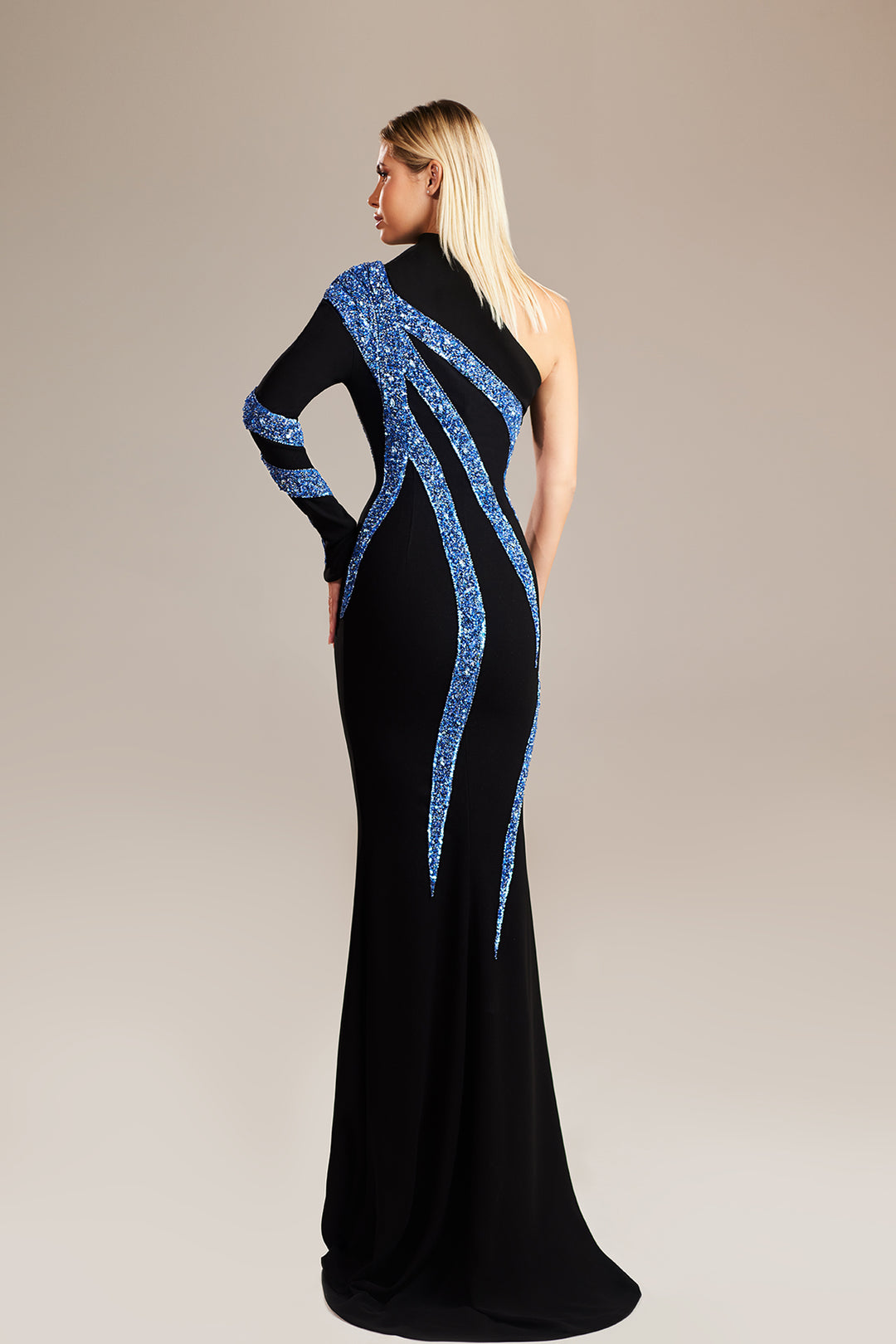 One-Shoulder Beaded Dress