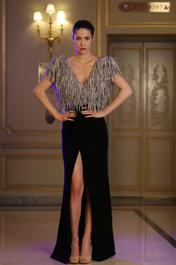 Two-Piece Beaded Fringe Dress