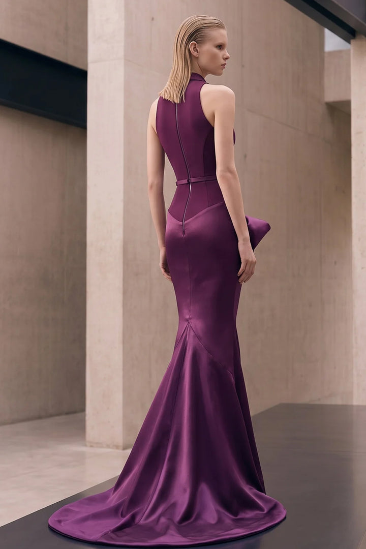 Tuxedo-Inspired Halter with Mermaid Dress
