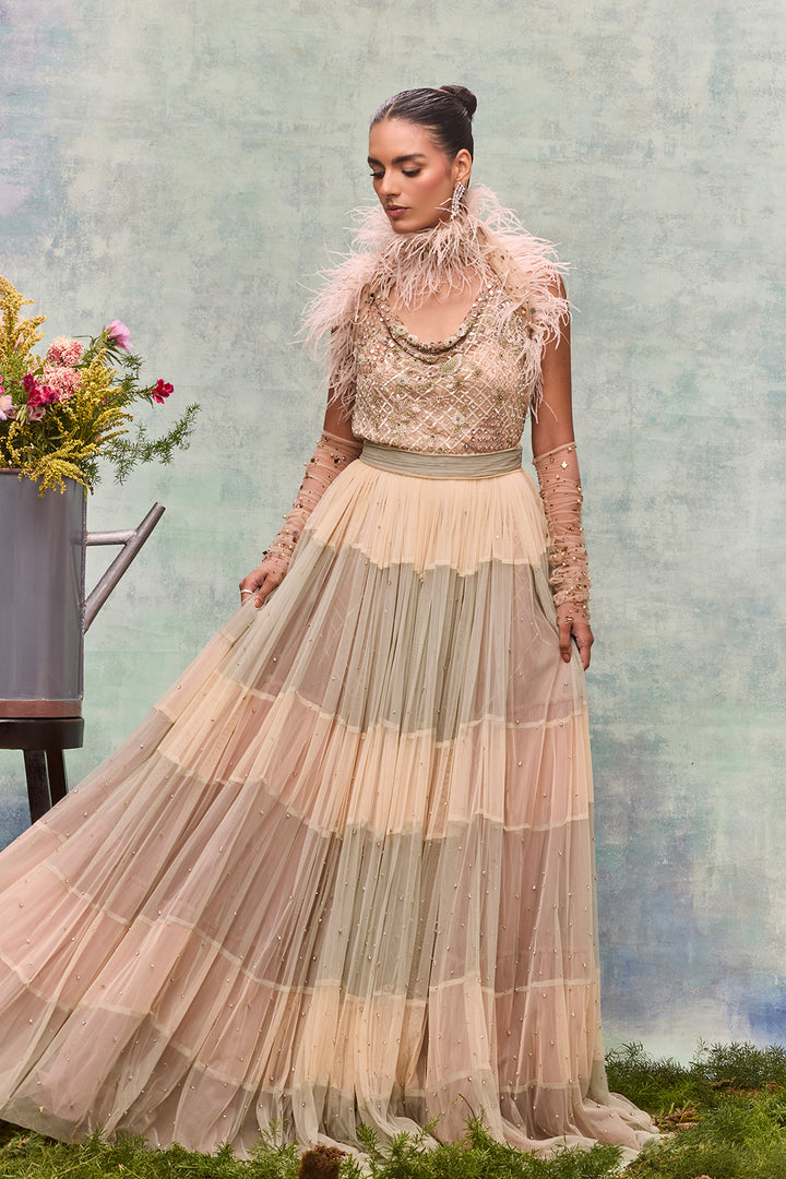 Fluid Silhouette with Opulent Accents