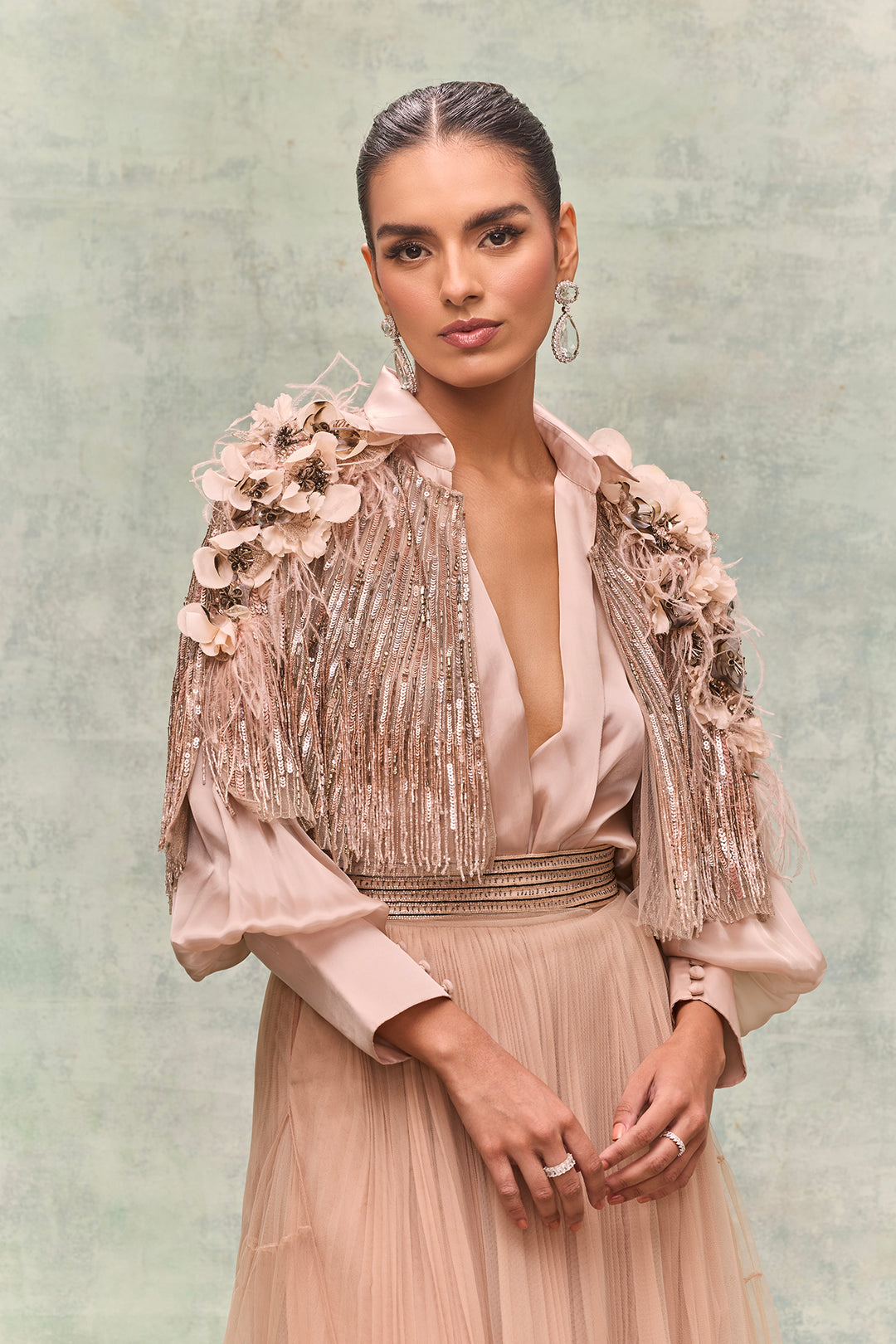 Elandra Cape And Vignette Skirt Ensemble