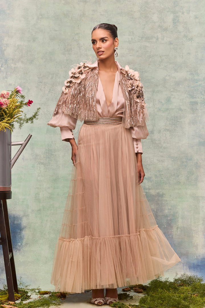 Elandra Cape And Vignette Skirt Ensemble