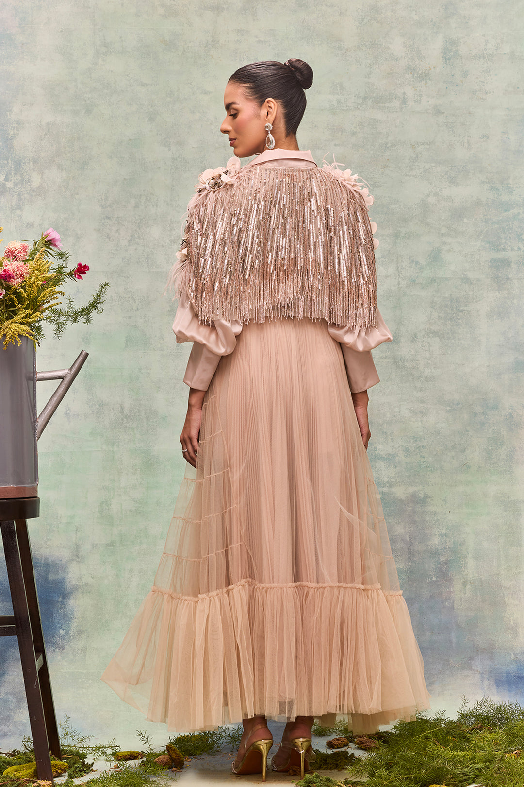 Elandra Cape And Vignette Skirt Ensemble