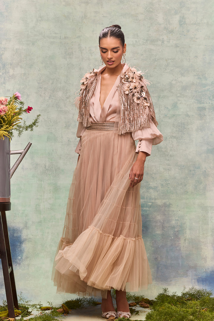 Elandra Cape And Vignette Skirt Ensemble