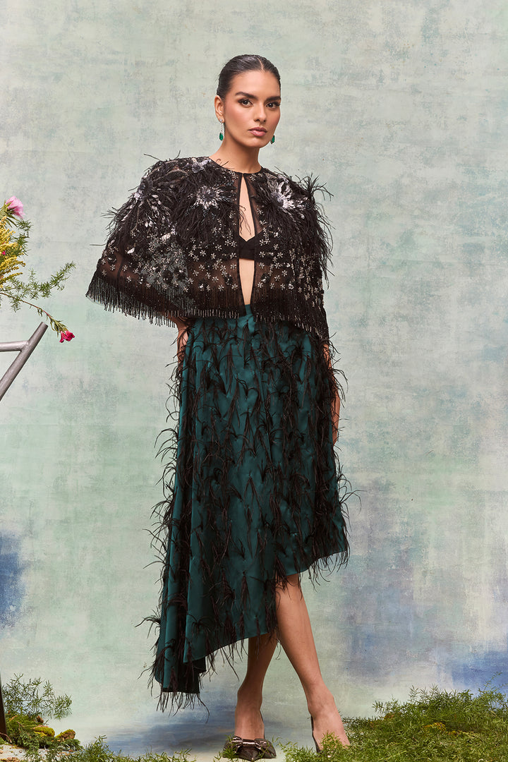 3D Embroidered Midi Ensemble