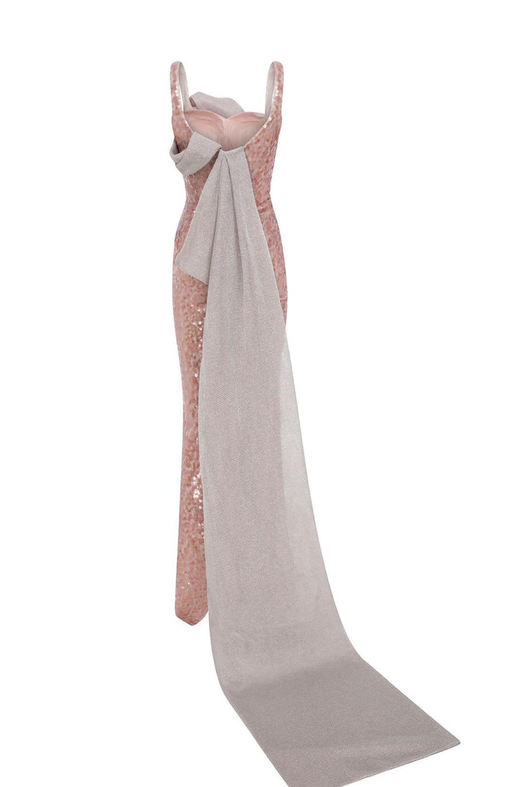 Off-The-Shoulder Cape Extension Column Dress