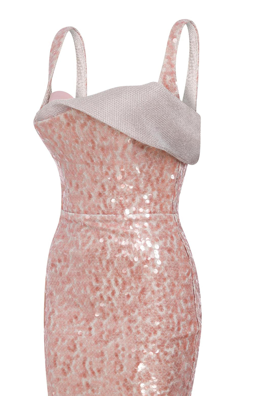 Off-The-Shoulder Cape Extension Column Dress