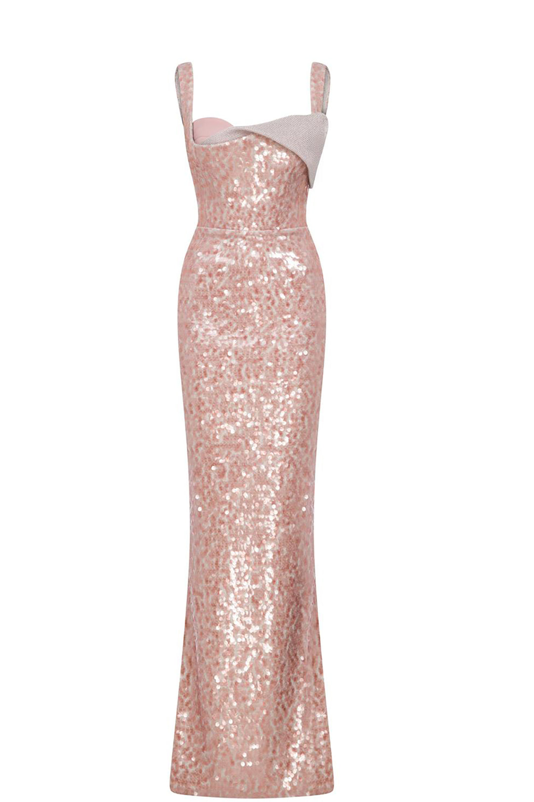 Off-The-Shoulder Cape Extension Column Dress