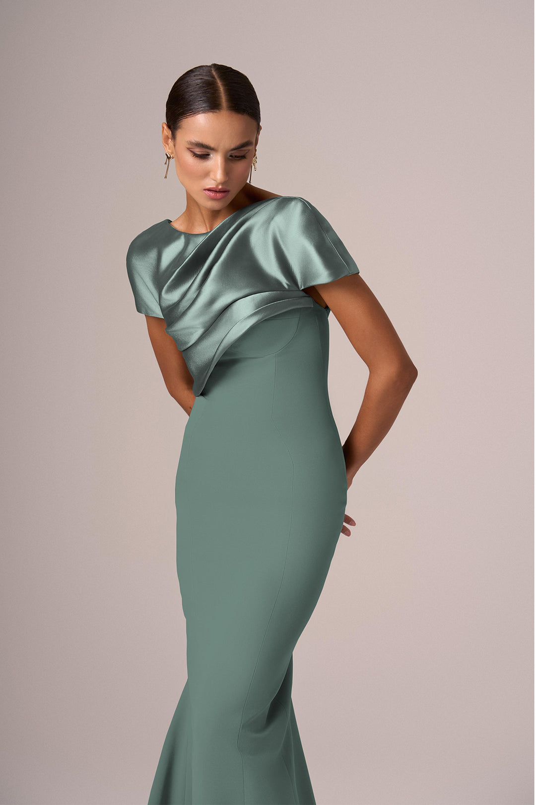 Short Sleeve Cape Mermaid