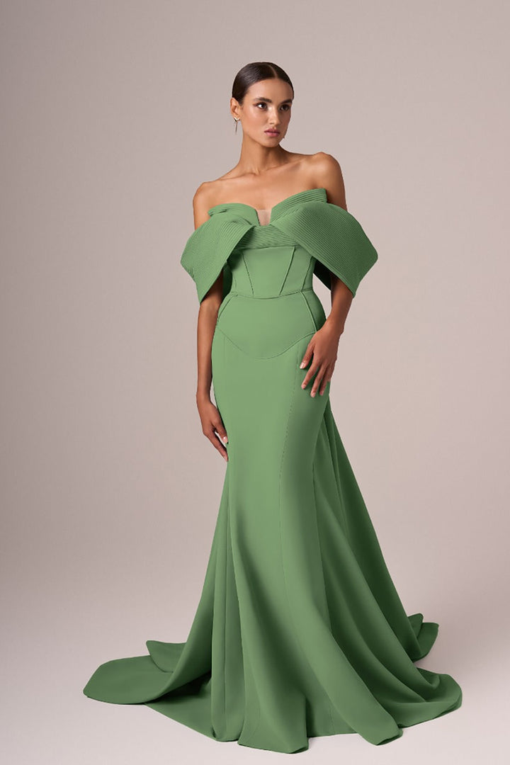 Corseted Bodice Off-Shoulder Dress
