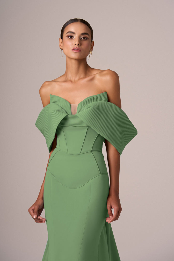 Corseted Bodice Off-Shoulder Dress