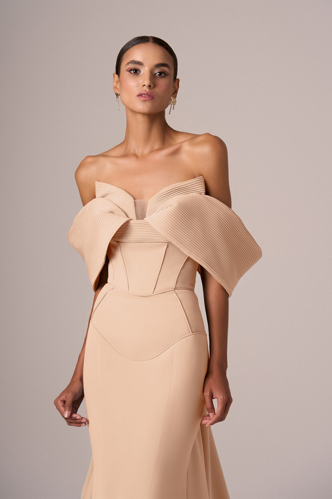 Corseted Bodice Off-Shoulder Dress