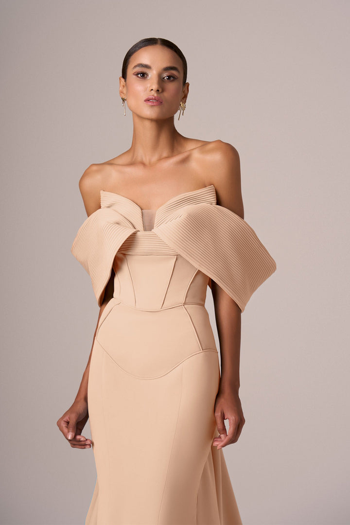 Corseted Bodice Off-Shoulder Dress