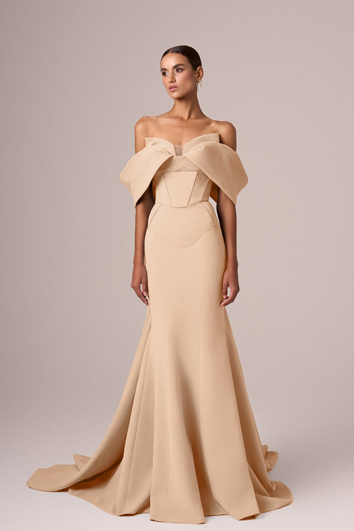 Corseted Bodice Off-Shoulder Dress