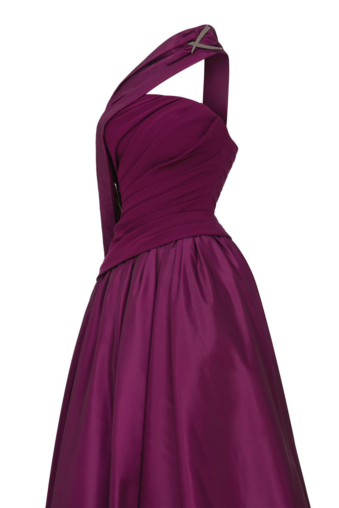 One-Shoulder Ruched A-Line Dress