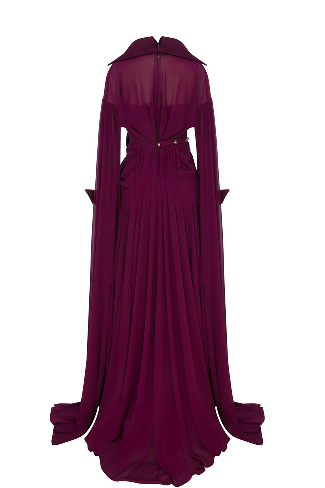 Off-The-Shoulder Draped A-line Dress