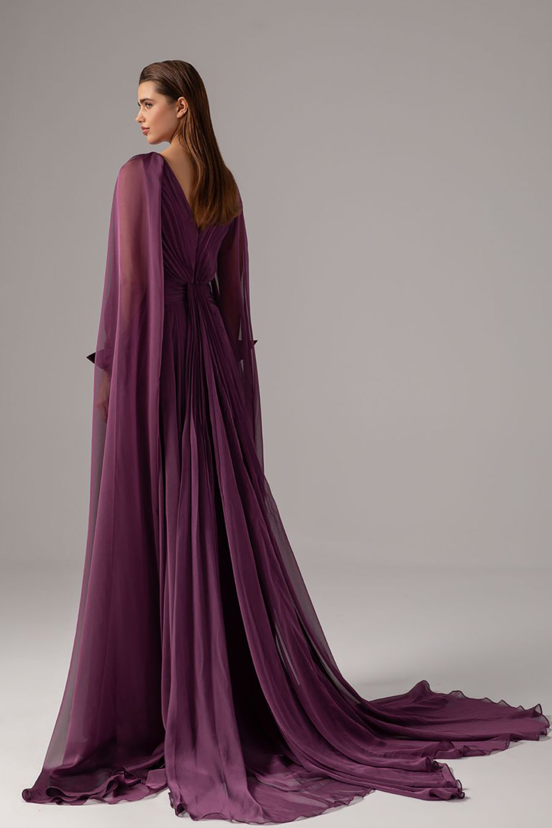 Off-The-Shoulder Cape Overlay A-line Dress