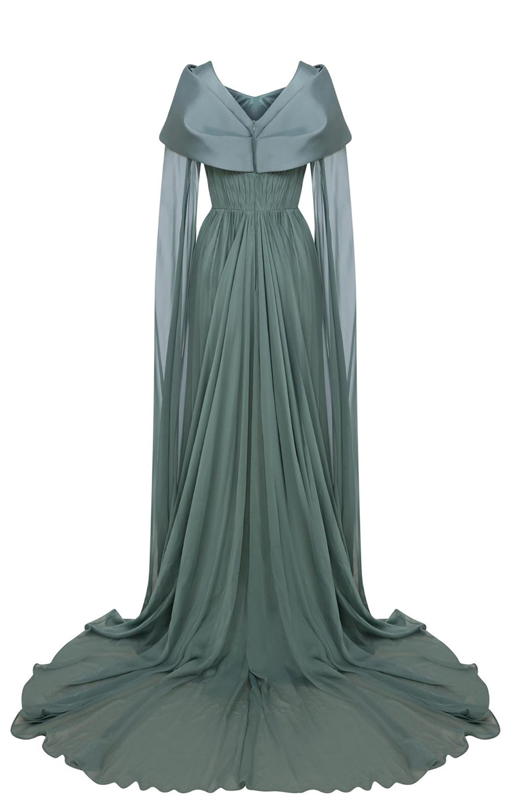 Off-The-Shoulder Satin Column Dress