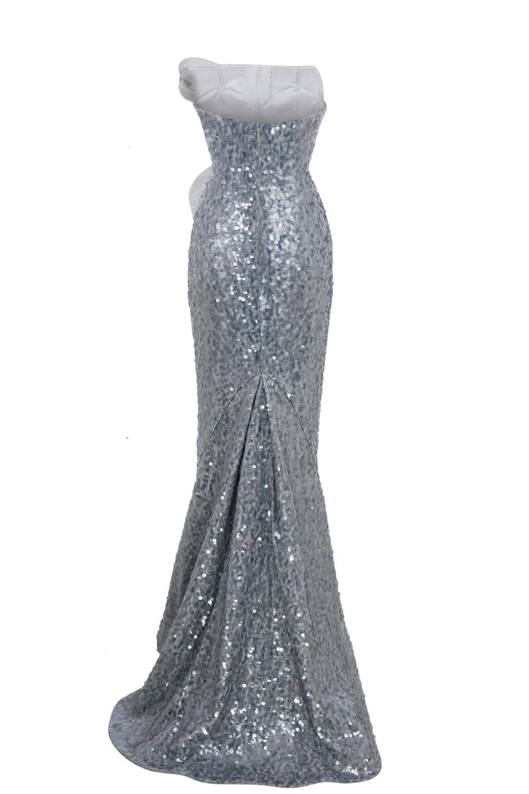 Off-The-Shoulder Sequin Column Dress