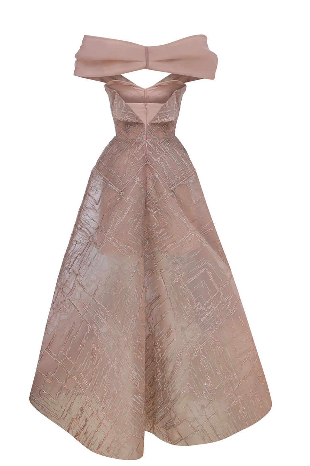 Off-The-Shoulder Cape A-Line Dress