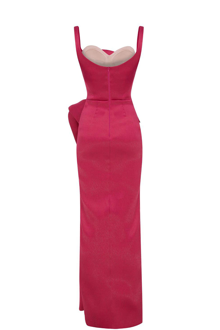 Off-The-Shoulder Cape Midi Dress