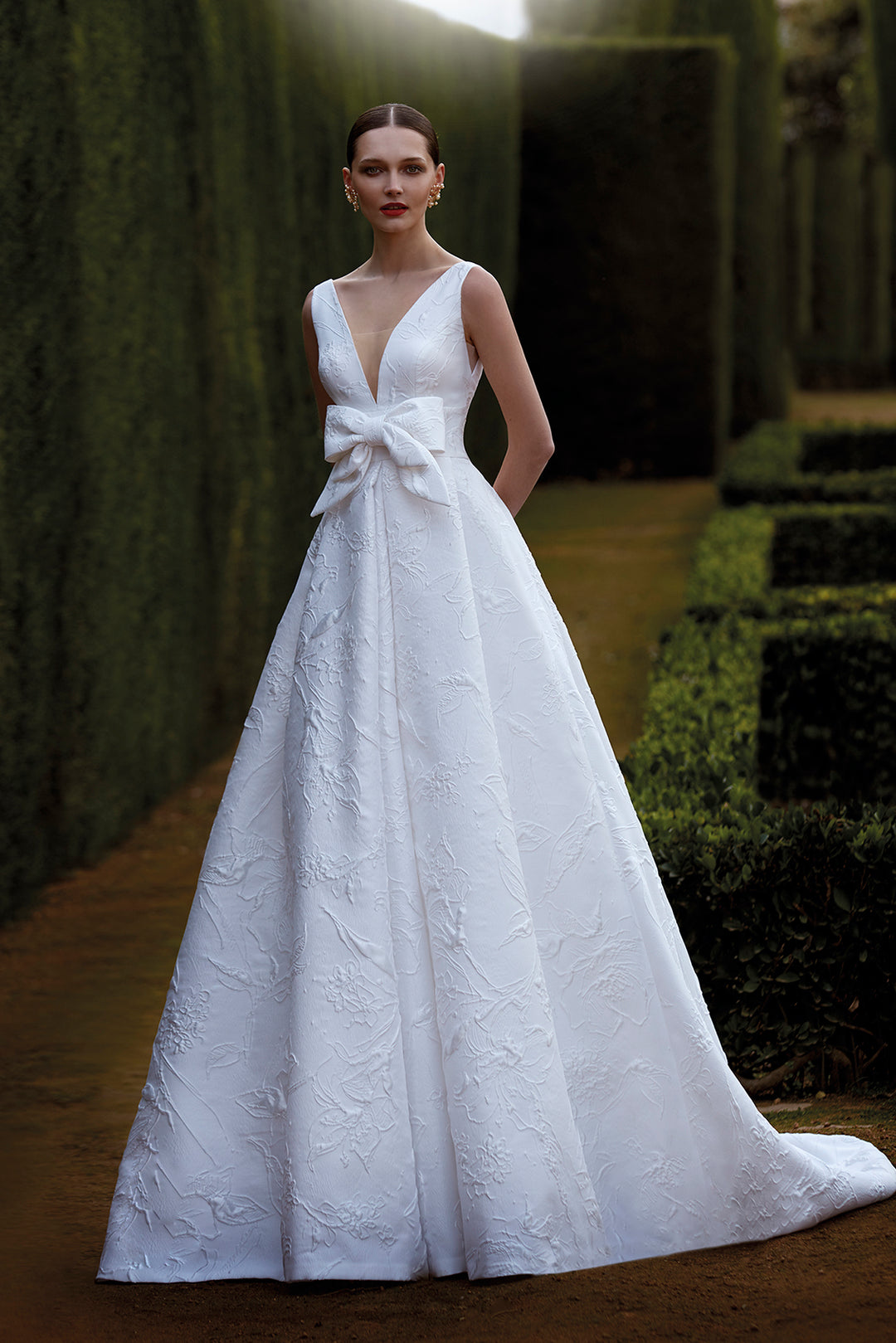 silk brocade wedding dress Dali